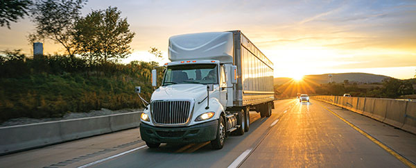 Semi truck on the road